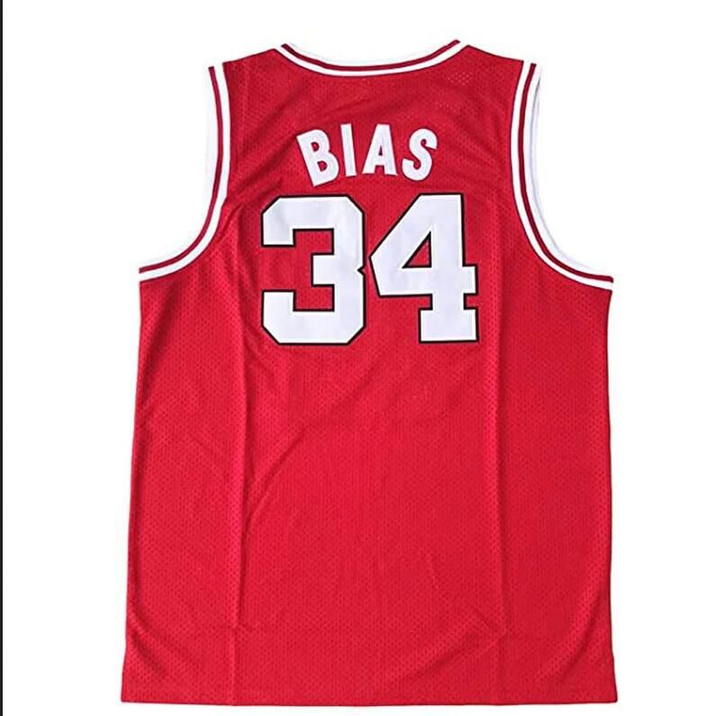 2024 Men NCAA Len Bias #34 Maryland Terrapins College Basketball  red jerseys_proc